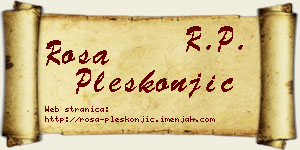 Rosa Pleskonjić vizit kartica